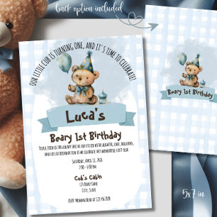 Invitation pour le 1er anniversaire de Beary