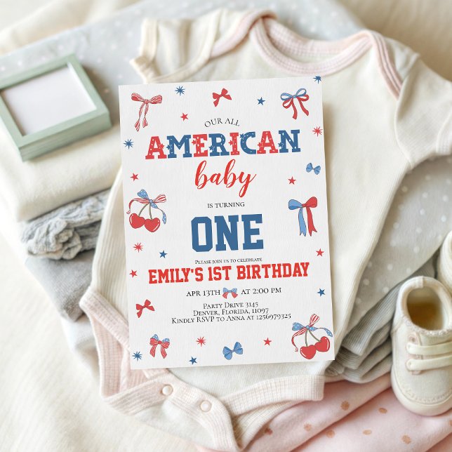 Invitation pour le 1er anniversaire de bébé tout a (Créateur téléchargé)