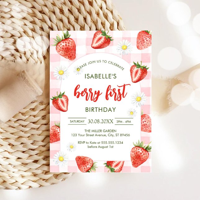 Invitation pour le 1er anniversaire de Berry (Créateur téléchargé)