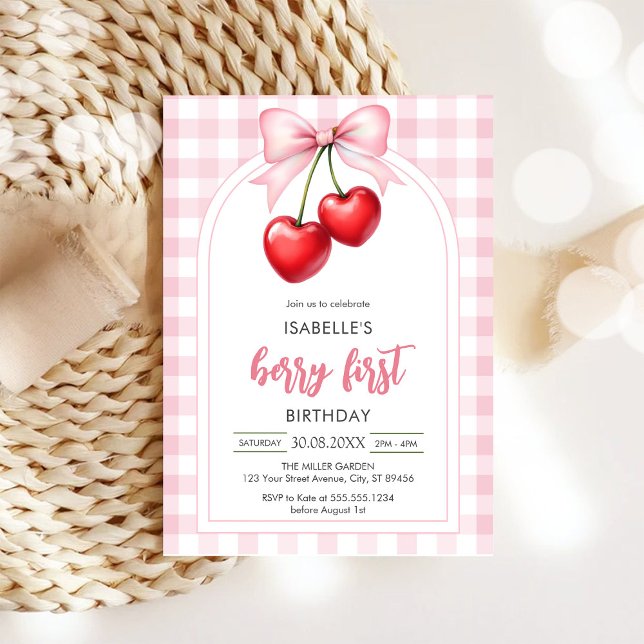 Invitation pour le 1er anniversaire de Berry (Créateur téléchargé)