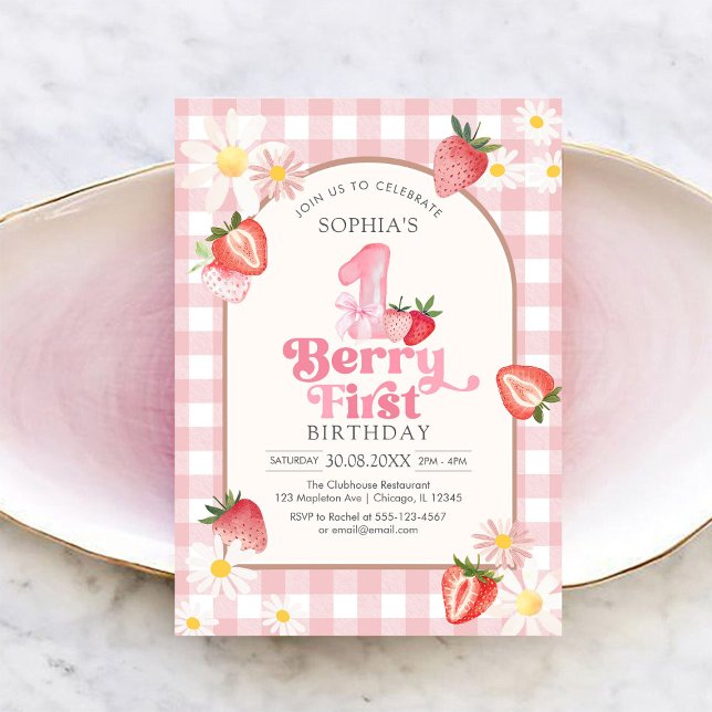 Invitation pour le 1er anniversaire de Berry First (Créateur téléchargé)