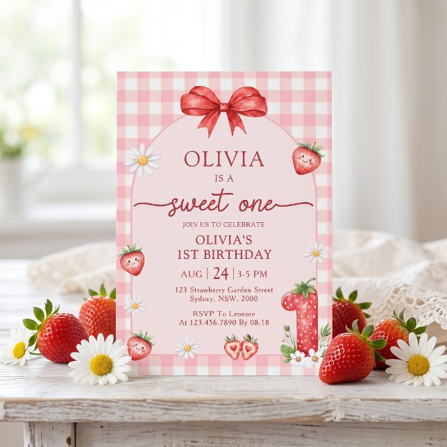 Invitation pour le 1er anniversaire de Bow Berry S (Créateur téléchargé)