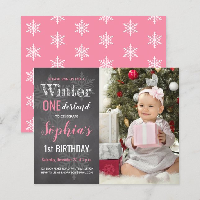 Invitation pour le 1er anniversaire de Budget Wint (Devant / Derrière)