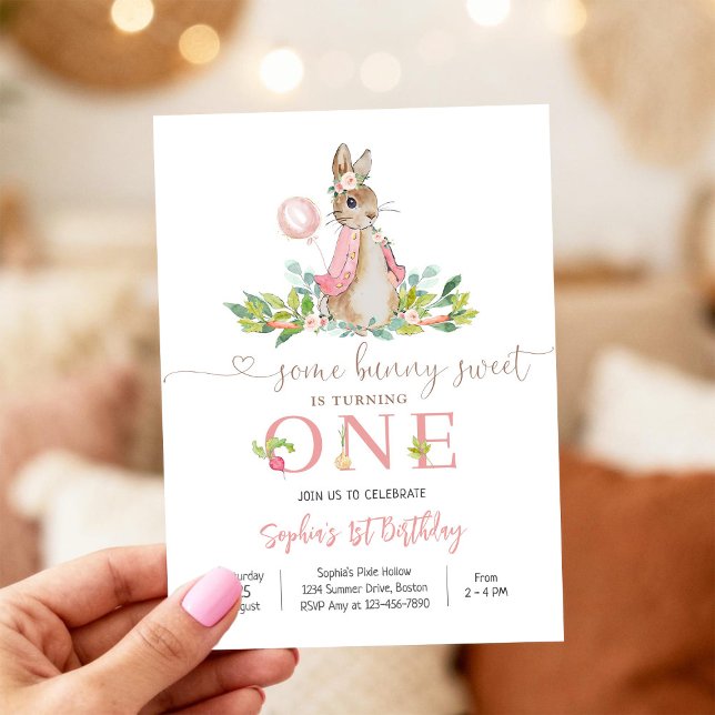 Invitation pour le 1er anniversaire de Bunny (Créateur téléchargé)