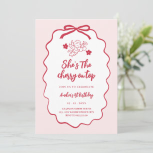 Invitation pour le 1er anniversaire de Cherry on T