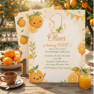 Invitation pour le 1er anniversaire de Cutie Littl