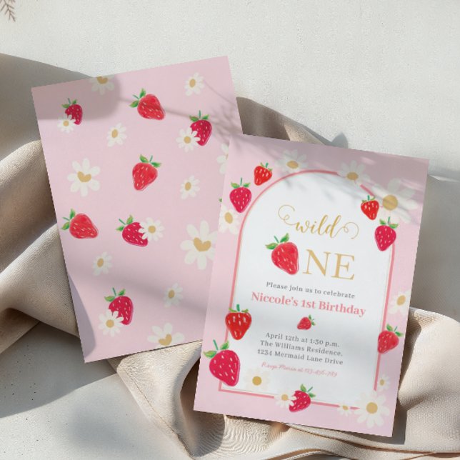 Invitation pour le 1er anniversaire de Daisy Straw (Créateur téléchargé)