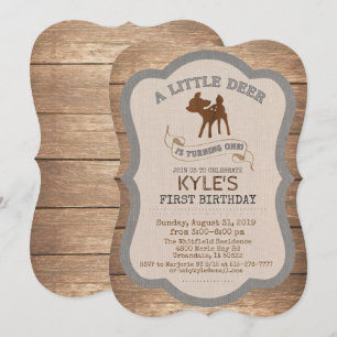 Invitation pour le 1er anniversaire de Deer Boy