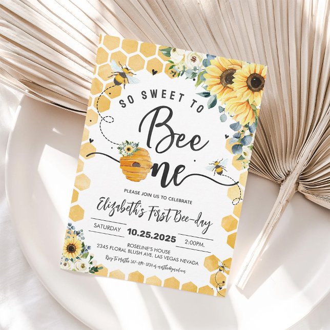 Invitation pour le 1er anniversaire de Douce comme (Créateur téléchargé)