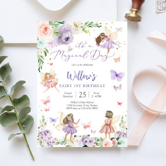 Invitation pour le 1er anniversaire de Fée