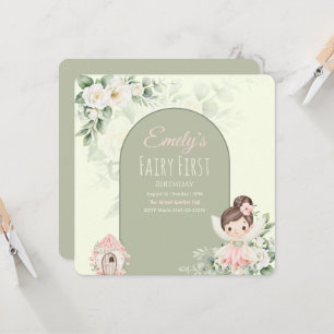 Invitation pour le 1er anniversaire de Fée Fleur M