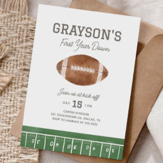 Invitation pour le 1er anniversaire de Football, P