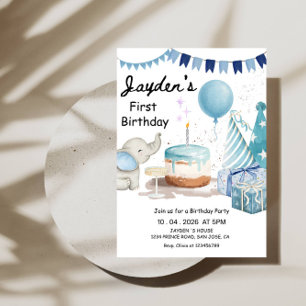 Invitation pour le 1er anniversaire de garçon - Mo