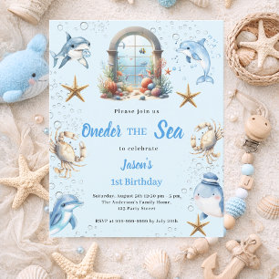 Invitation pour le 1er anniversaire de garçon sous