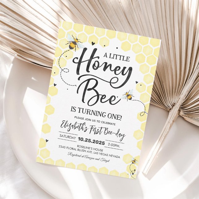 Invitation pour le 1er Anniversaire de Honey Bee D (Créateur téléchargé)