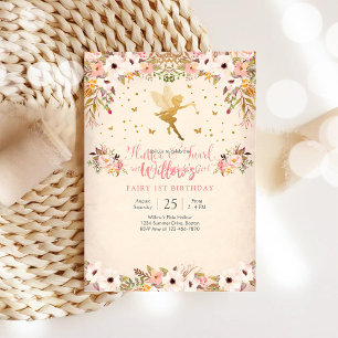 Invitation pour le 1er anniversaire de la fée