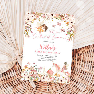 Invitation pour le 1er anniversaire de la fée