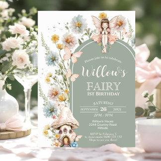 Invitation pour le 1er anniversaire de la fée BOHO