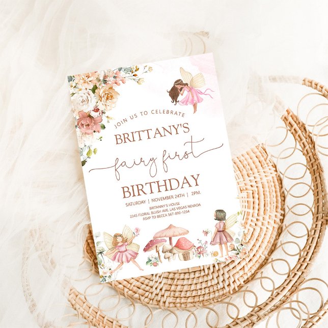 Invitation pour le 1er anniversaire de la Fée de l (Créateur téléchargé)