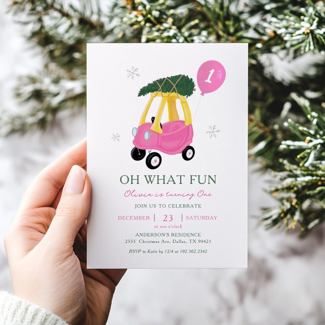 Invitation pour le 1er anniversaire de la fille à  (Créateur téléchargé)