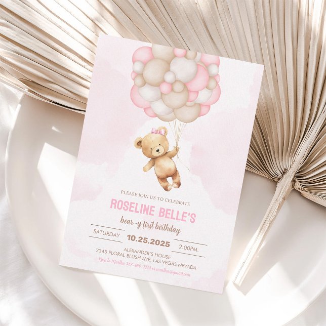 Invitation pour le 1er anniversaire de la fille à  (Créateur téléchargé)