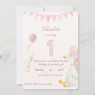 Invitation pour le 1er anniversaire de la fille au