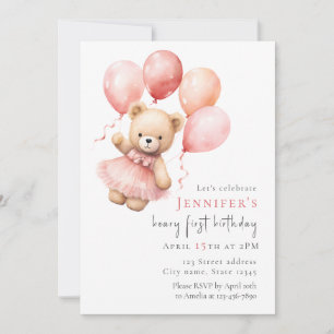 Invitation pour le 1er anniversaire de la fille au
