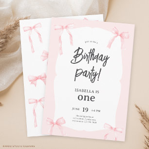 Invitation pour le 1er anniversaire de la fille au