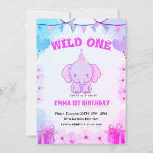Invitation pour le 1er anniversaire de la petite é