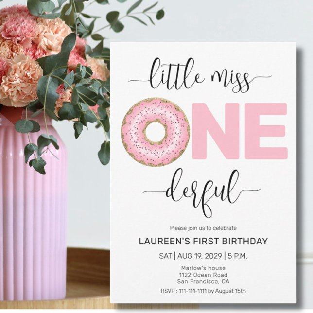 Invitation pour le 1er anniversaire de la petite M (Créateur téléchargé)