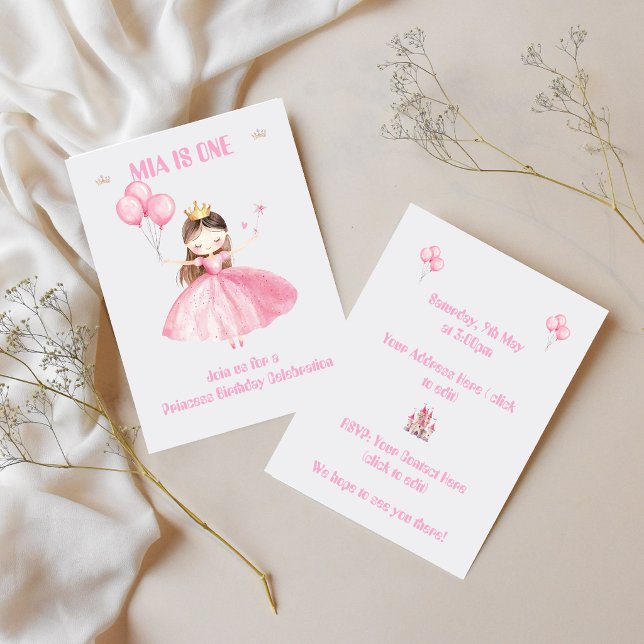Invitation pour le 1er Anniversaire de la Petite P (Créateur téléchargé)