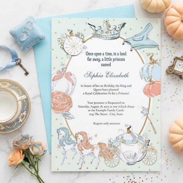 Invitation pour le 1er anniversaire de la princess (Créateur téléchargé)