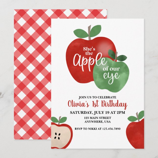 Invitation pour le 1er anniversaire de la Prunelle (Devant / Derrière)