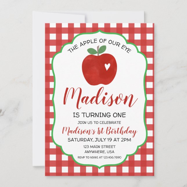 Invitation pour le 1er anniversaire de la Prunelle (Devant)