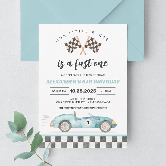 Invitation pour le 1er anniversaire de la voiture  (Créateur téléchargé)