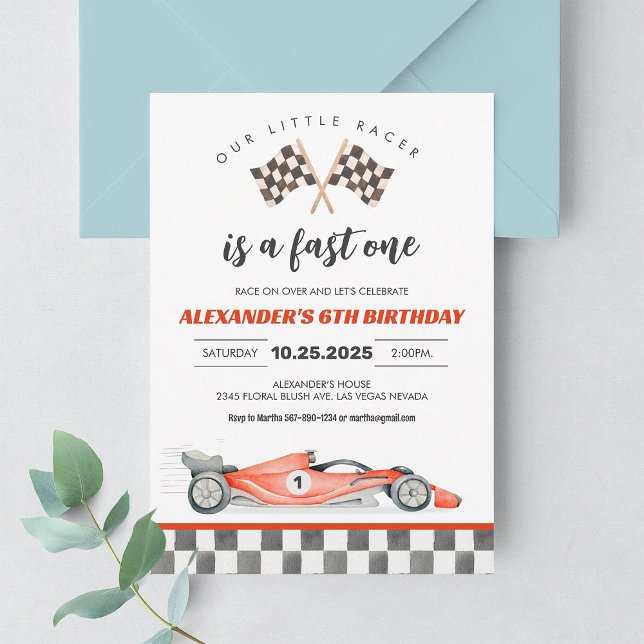 Invitation pour le 1er anniversaire de la voiture  (Créateur téléchargé)