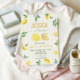 Invitation pour le 1er anniversaire de Lemon Littl