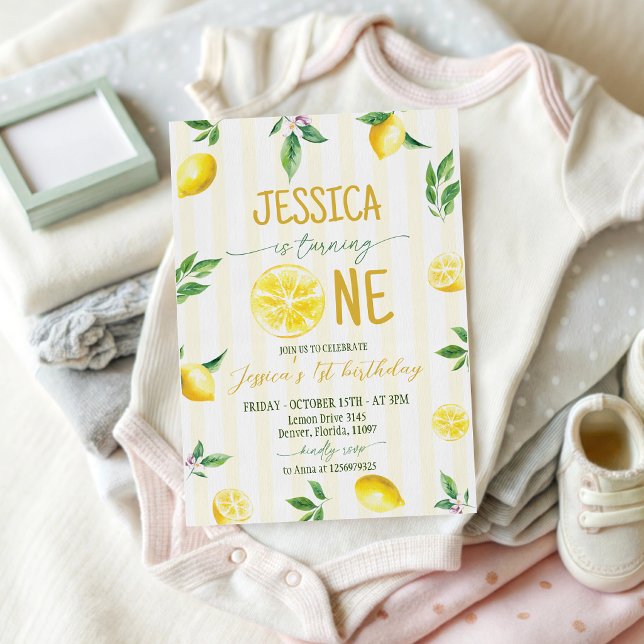 Invitation pour le 1er anniversaire de Lemon Littl (Créateur téléchargé)