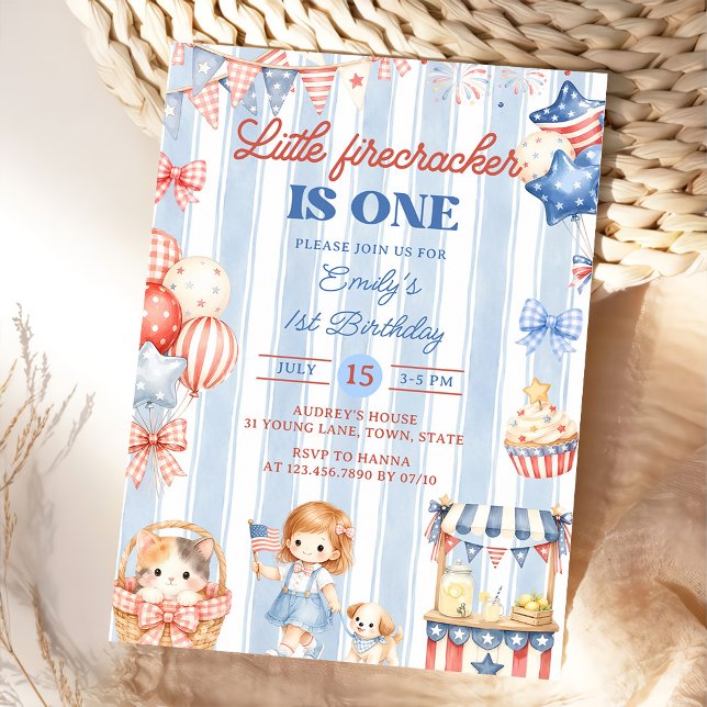 Invitation pour le 1er anniversaire de Little Fire (Créateur téléchargé)