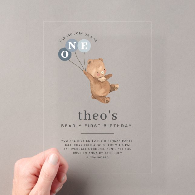 Invitation pour le 1er anniversaire de l'ours aux  (In situ (ordinateur de poche))