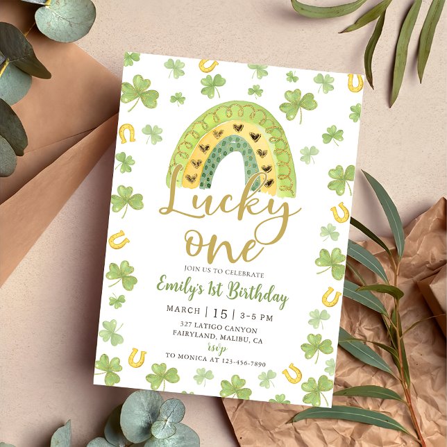 Invitation pour le 1er anniversaire de Lucky One à (Créateur téléchargé)
