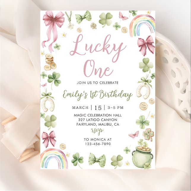 Invitation pour le 1er anniversaire de Lucky One à (Créateur téléchargé)