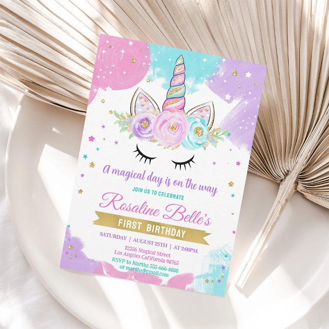 Invitation pour le 1er anniversaire de Magical Uni (Créateur téléchargé)