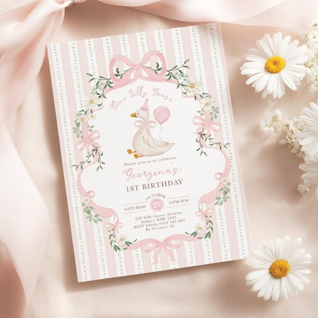 Invitation pour le 1er anniversaire de One Silly G (Créateur téléchargé)
