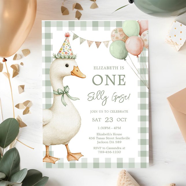 Invitation pour le 1er anniversaire de One Silly G (Créateur téléchargé)