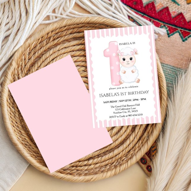 Invitation pour le 1er anniversaire de Petit Agnea (Créateur téléchargé)
