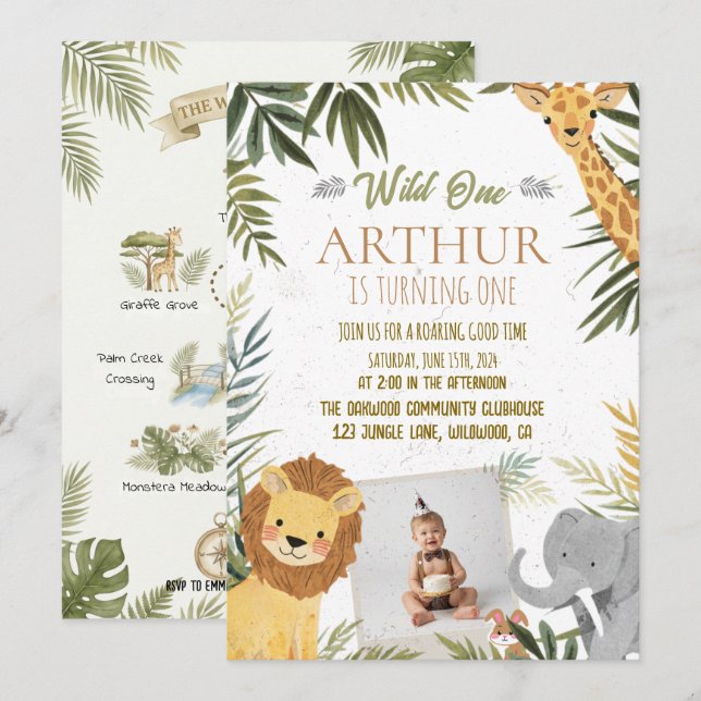 Invitation pour le 1er anniversaire de Photo Safar (Devant / Derrière)