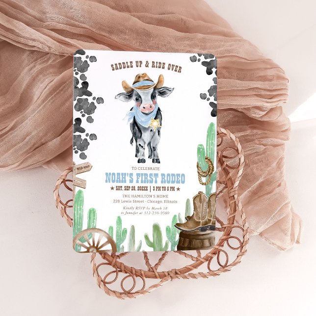 Invitation pour le 1er anniversaire de Rodeo Bleu  (Créateur téléchargé)