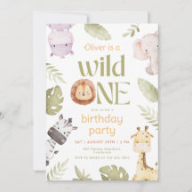 Invitation pour le 1er anniversaire de Safari Wild