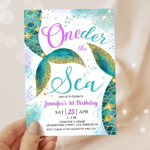 Invitation pour le 1er anniversaire de sirène Pail